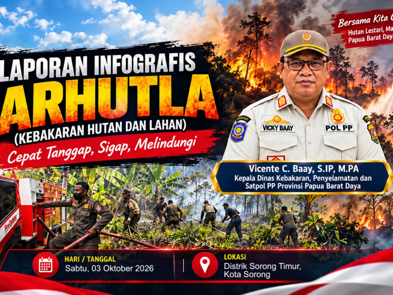 Kebakaran Hutan dan Lahan di Papua Barat Daya Berhasil Ditangani dengan Cepat dan Sigap